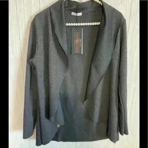 Macadamia Black Drape Cardigan